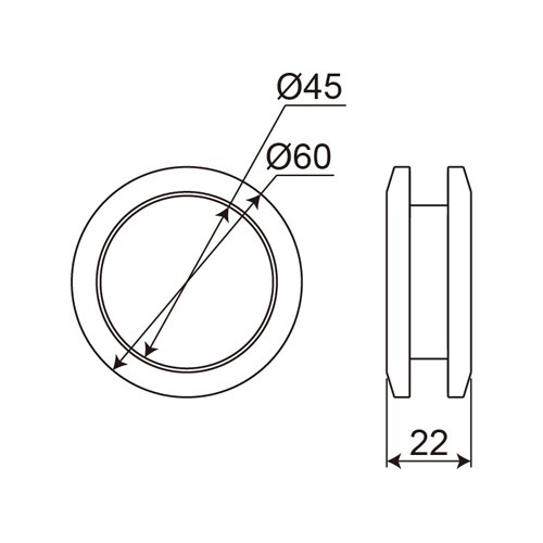 SKR-03 Stainless Steel Circle-Shaped Sliding Door Handle