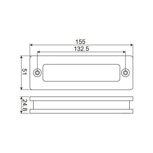 SKR-05 Stainless Steel Rectangular Sliding Door Handle