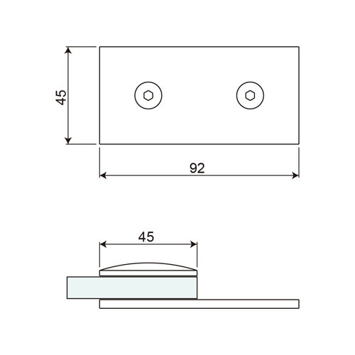 Wall Mount 180° Fixed Bracket (GC180-D1)