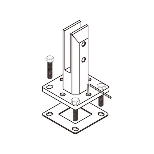 No Glass Cutout Short Bevel Edge MINI Posts (SP-058)