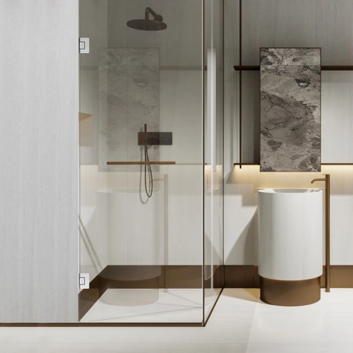 Glass to Wall T Shape 90°Shower Hinge