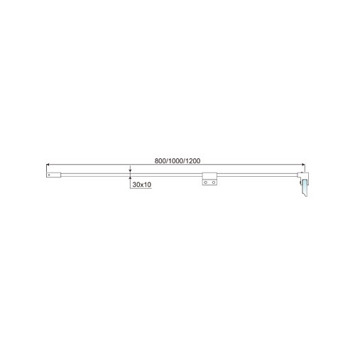 Rectangular Glass to Wall Stabilizer Bar (SR-112)