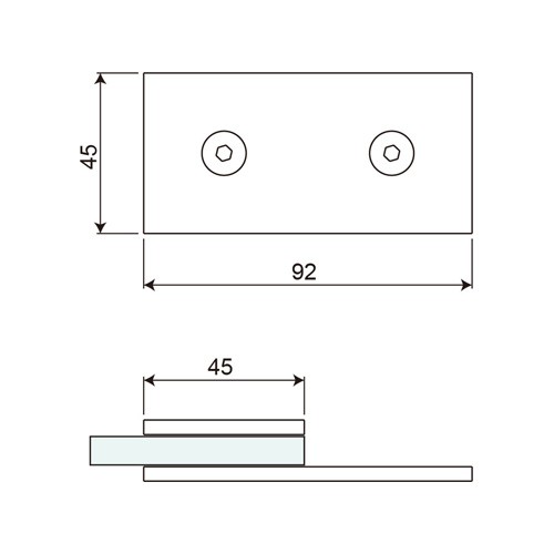 Wall Mount 180° Fixed Bracket (GC180-B1)