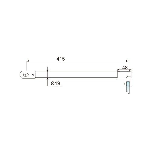 Round Glass to Wall Stabilizer Bar (SR-96B)