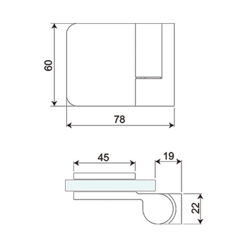 Left / Right Hand Wall Mount Offset Back Plate with cover