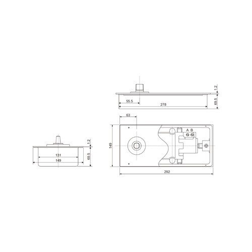 Glass Swing Door Floor Spring (FSP-90)