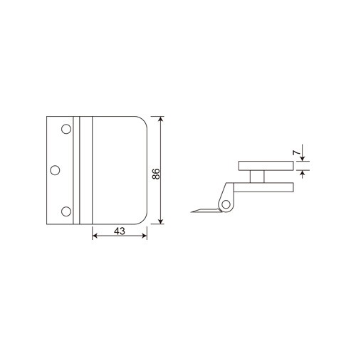 Round Edge Free Swing Door Hinge of Lever Lockset (SH-S56)