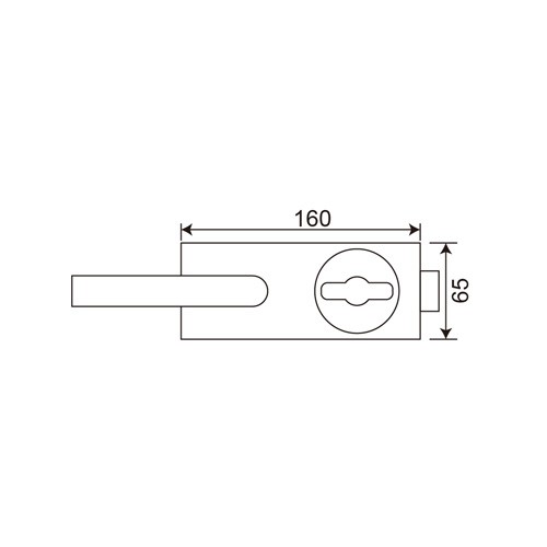 Glass to Wall Lever Lockset (LHL-070D)