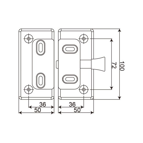 180° Glass-to-Glass Magnetic Safety Gate Latch & Keeper