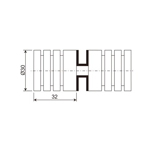 Brass Modern Style Cylindrical Double Pull Knob (SK-02)