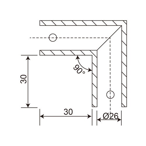 Stainless Steel Ø19/ Ø 25 Tube 90° Corner Connector (SC-4)
