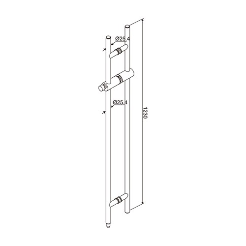 Cylinder Pull Handle with Lock (OF-H-2)