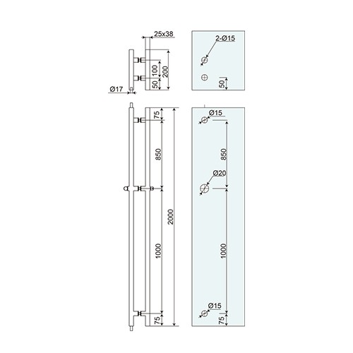 Rectangle Pull Handle with Lock