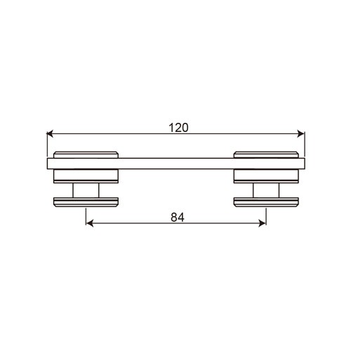 Stainless Steel Glass Mounting Center
