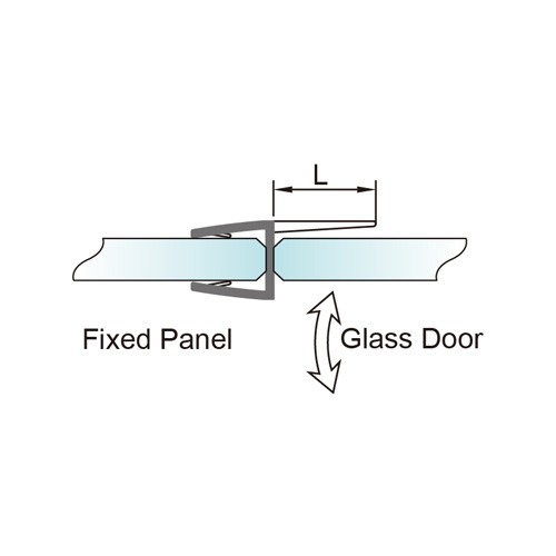 6-12mm Glass Door PVC Seal - No Glue Required (PS-18)