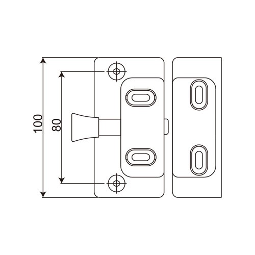 90° Glass-to-Wall or Post Magnetic Safety Gate Latch & Keeper