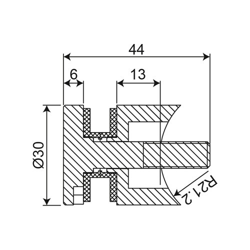 Stainless Cylindrical Shape Steel Glass Standoff