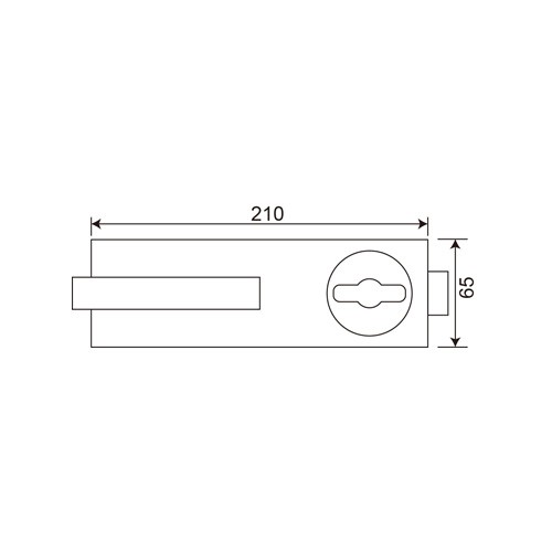 Glass to Wall Lever Lockset (LHL-060D)