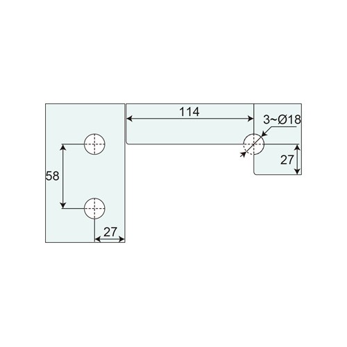 L Shape Patch Fitting (APF-C54220)