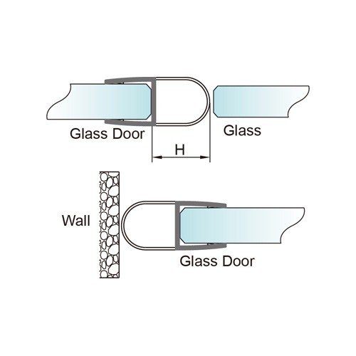 6-12mm Large Glass Door PVC Seal - No Glue Required