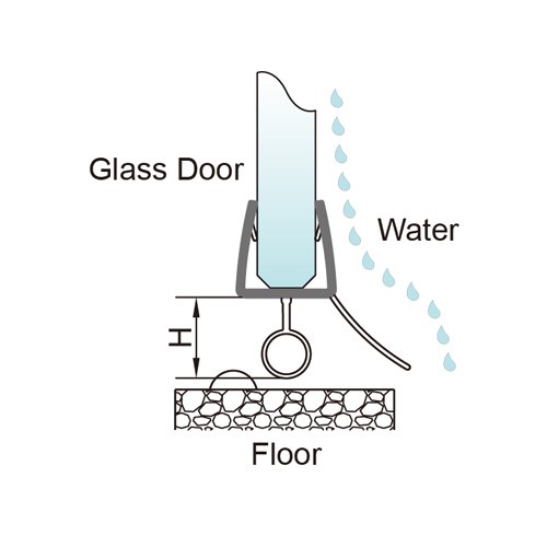 6-12mm Glass Door PVC Seal - No Glue Required (PS-16)