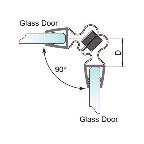 6-8mm Glass Door Magnetic PVC Seal - No Glue Required