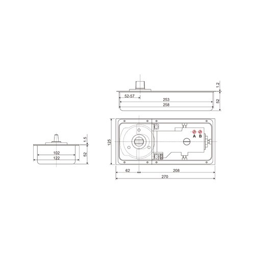 Glass Swing Door Floor Spring (FSP-20)
