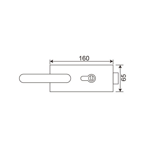 Glass to Wall Lever Lockset (LHL-070)
