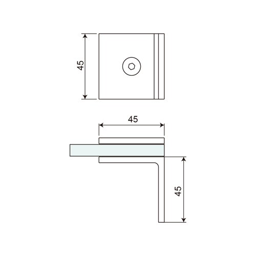 Wall Mount L Shape 90° Fixed Bracket