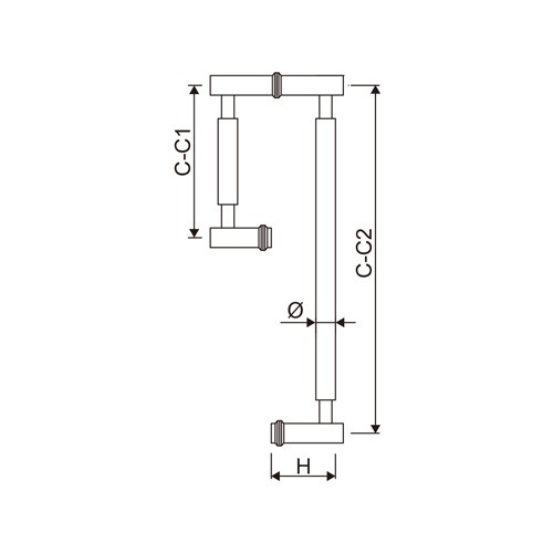 Cylinder Towel Bar Combination Pull Handle (DH-801H)