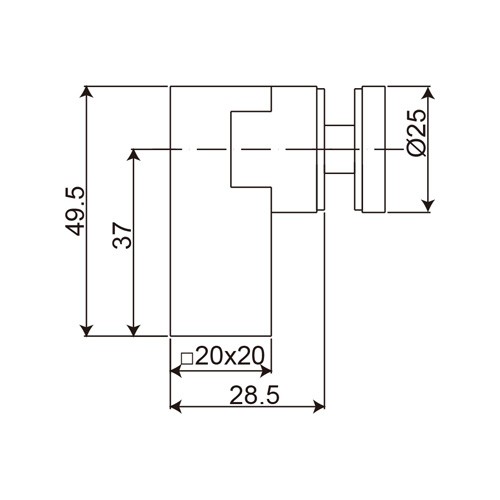 Stainless Steel Glass Angle Bracket (OF-H-14)