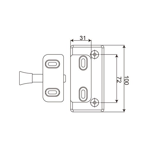 Glass to Wall Latch & Keeper