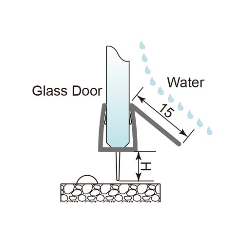 6-12mm Glass Door PVC Seal - No Glue Required (PS-3H)