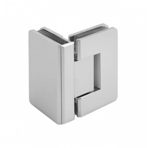 Round Edge 90° Glass to Glass Shower Hinge