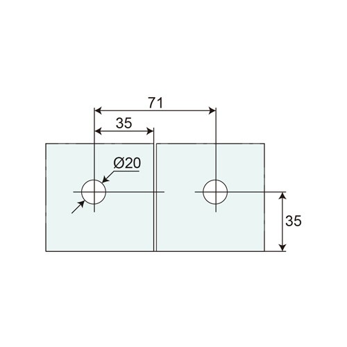 Glass to Glass Patch Fitting