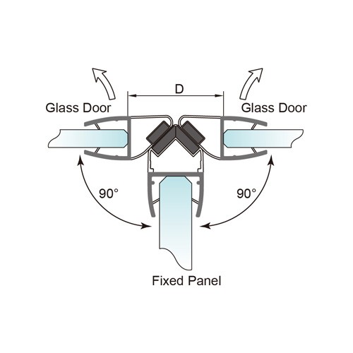 8-10mm Glass Door Magnetic PVC Seal - No Glue Required (PS-58M)