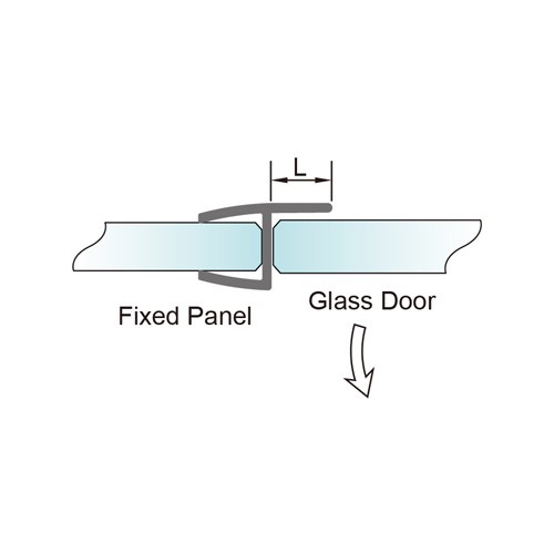 8-12mm Glass Door PVC Seal - No Glue Required