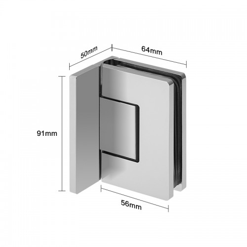 Glass to Wall L Shape 90° Shower Hinge (SHT-A3-ADC)