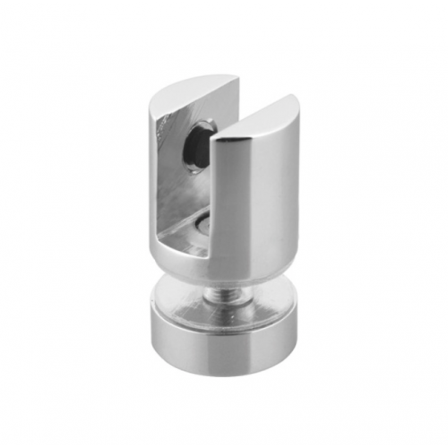 Brass Glass-mounted Shelf Bracket
