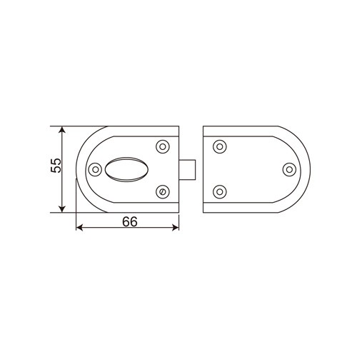 Zinc Alloy Glass to Glass Lock (LHL-205)