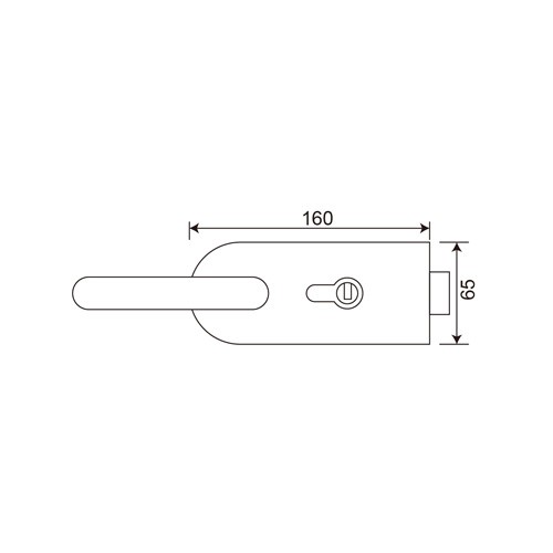 Glass to Wall Lever Lockset (LHL-050)
