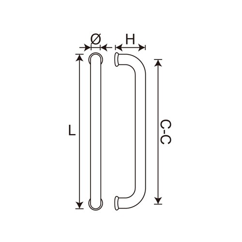 Double “D” Pull Handle (DH-207)