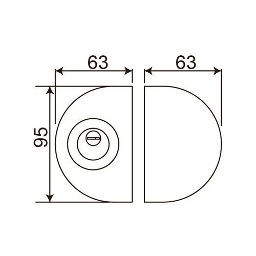 Stainless Steel No Glass Cutout Glass to Glass Lock (LHL-029)