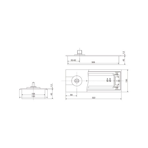 Glass Swing Door Floor Spring (FSP-60)