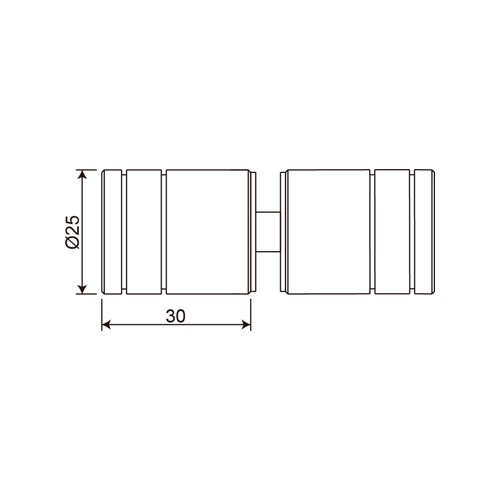 Brass Modern Style Cylindrical Double Pull Knob (SK-66)