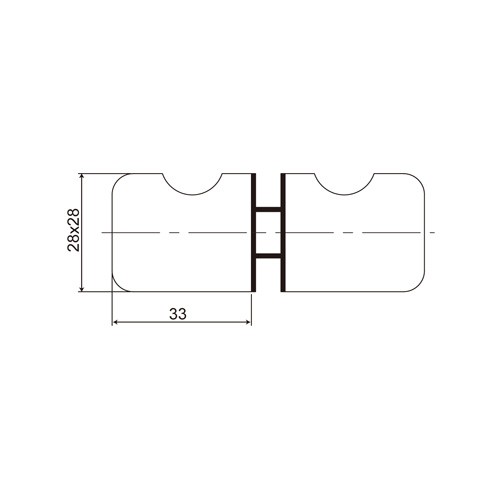 Brass Modern Style Rectangular Double Pull Knob (SK-37)