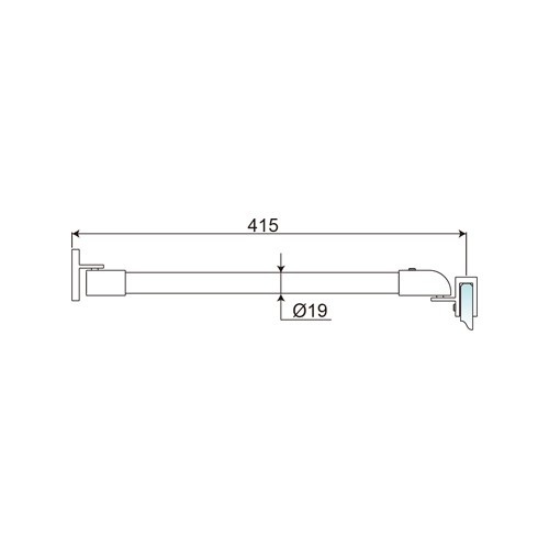 Round Glass to Wall Stabilizer Bar (SR-100)