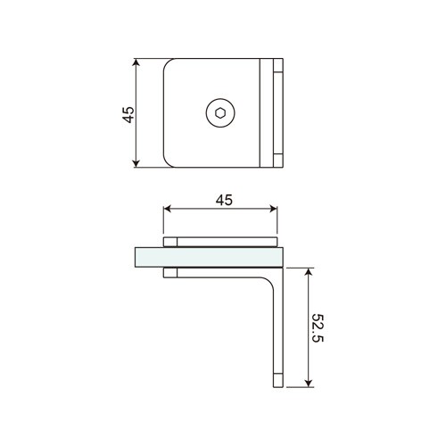 Wall Mount 90° Fixed Bracket (GC90-A1)
