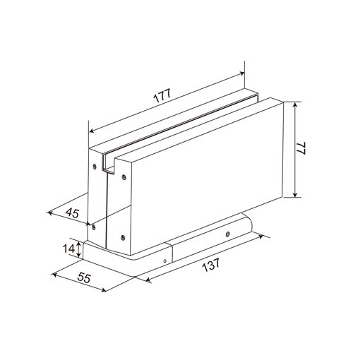 Adjustable Hydraulic Floor Hinge