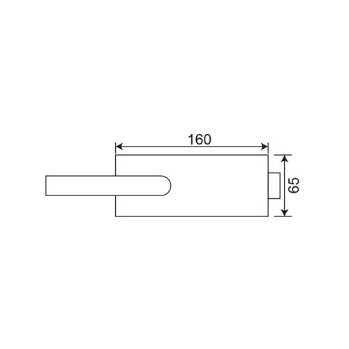 Glass to Wall Lever Lockset (LHL-070B)